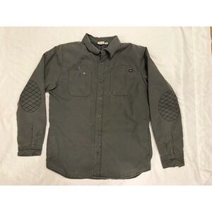 VANS Heritage Men's Medium Button Up Jacket shirt Quilted Lining Insulated